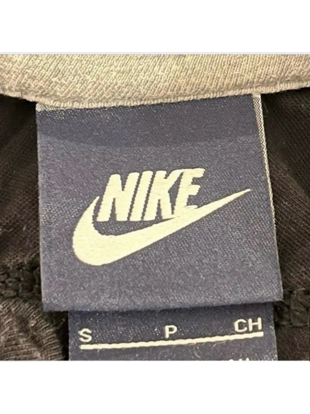 Nike- Full Zipper Black Logo Hoodie with High Neck Zip Closure. Size: Small